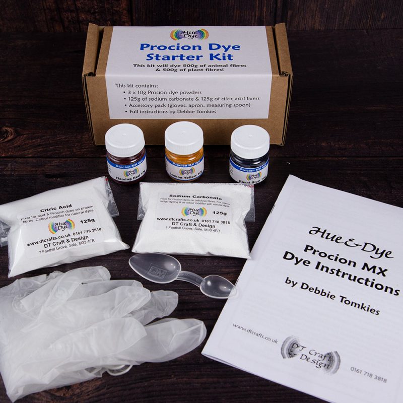DT Craft and Design - procion mx (fibre reactive) dye starter kit - DK016