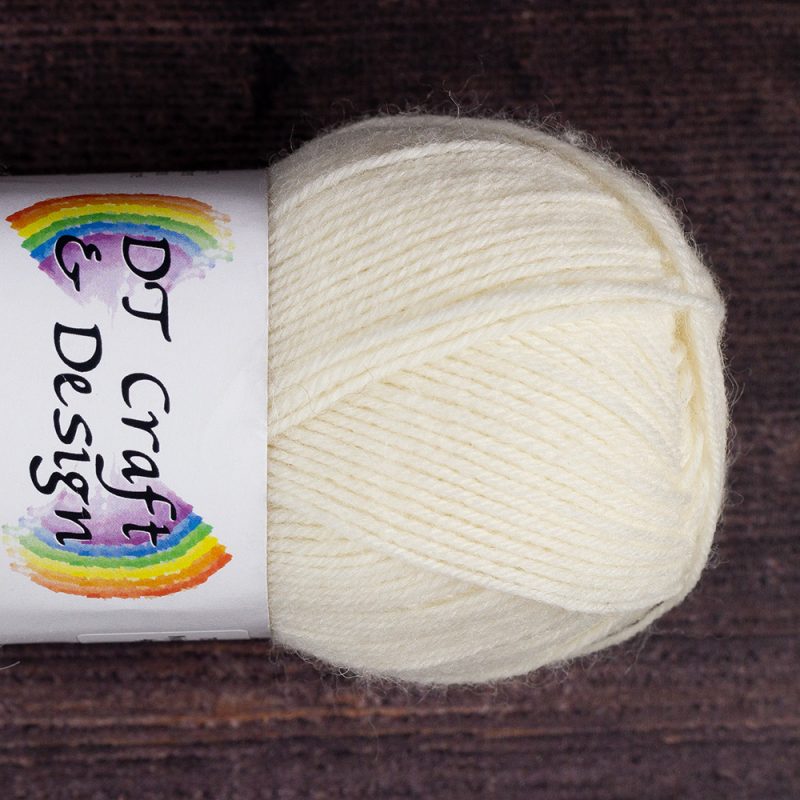 DT Craft and Design superwash wool/nylon 4ply (cream) 50g