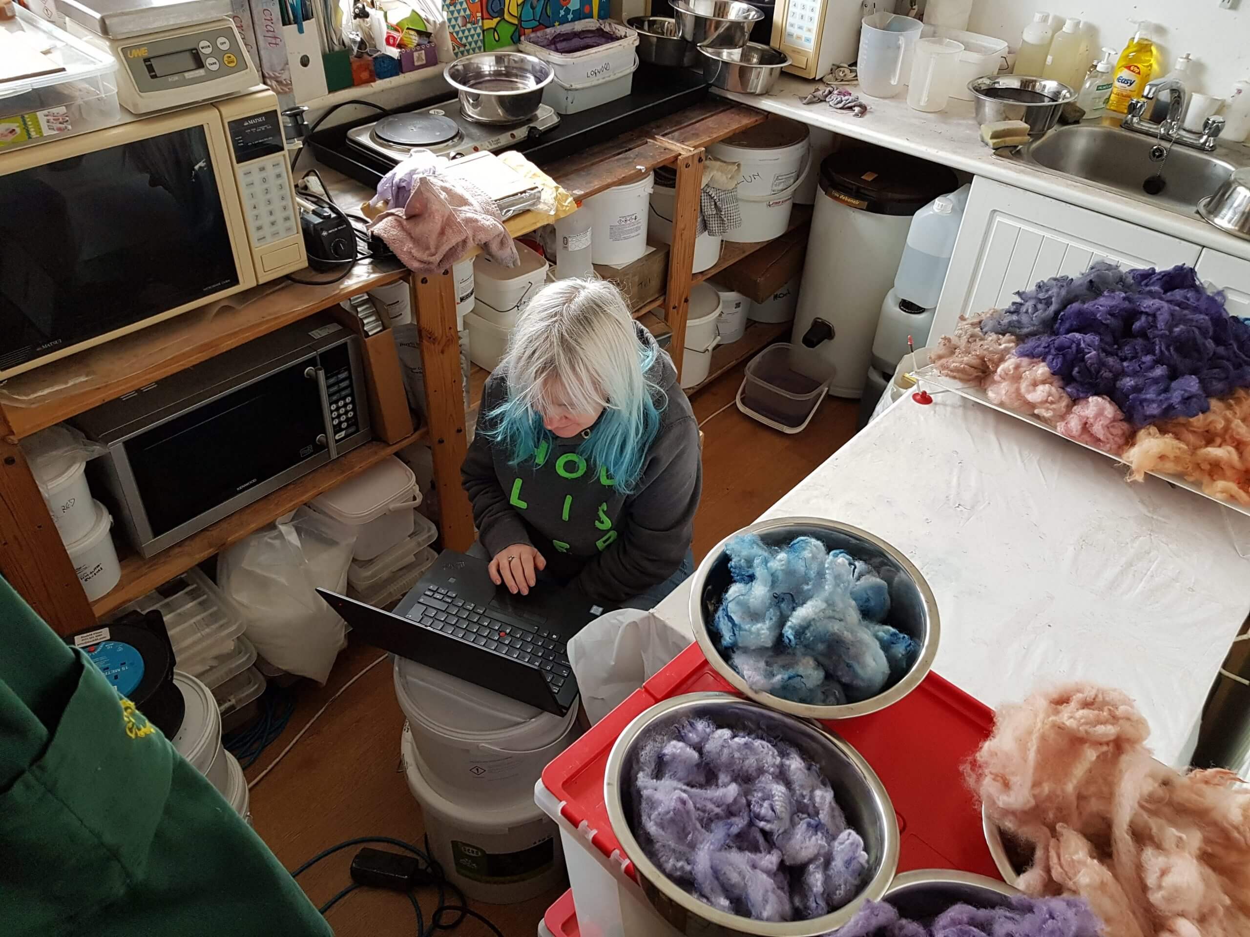 Using up natural dye extracts video demonstration part two DT Craft