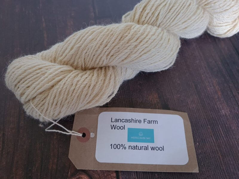 DT Craft and Design undyed yarn lancashire farm wools - natural white dk