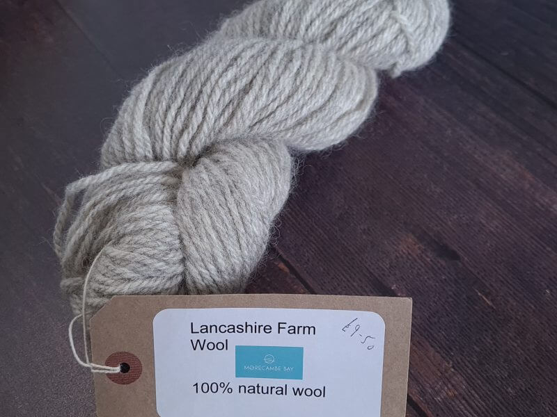 DT Craft and Design undyed yarn lancashire farm wools - natural grey aran