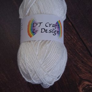 DT Craft and Design undyed yarn cotton viscose acrylic dk white