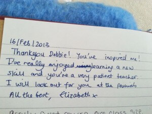 student feedback from course with debbie tomkies of dt craft and design 02