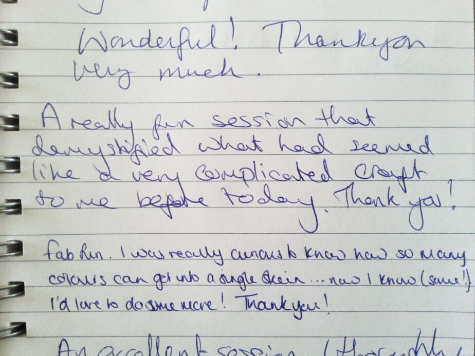 student feedback from course with debbie tomkies of dt craft and design 03