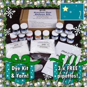 dt craft and design 20 days of christmas countdown procion deluxe dye kit with free pipettes and yarn offer