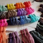 A selection of samples hand-dyed by debbie tomkies of dt craft and design