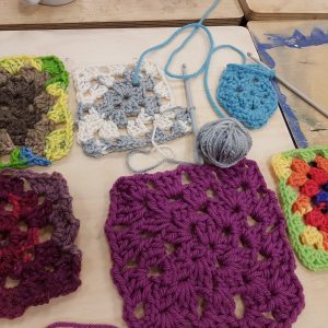 student work from crochet for beginners class with debbie tomkies of dt craft and design 3