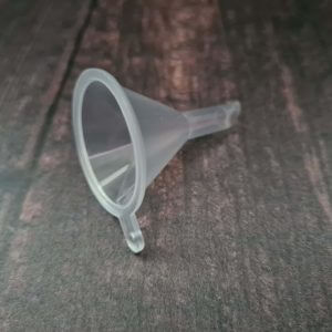 mini plastic funnel for transferring dye powders and liquids into small bottles and pots